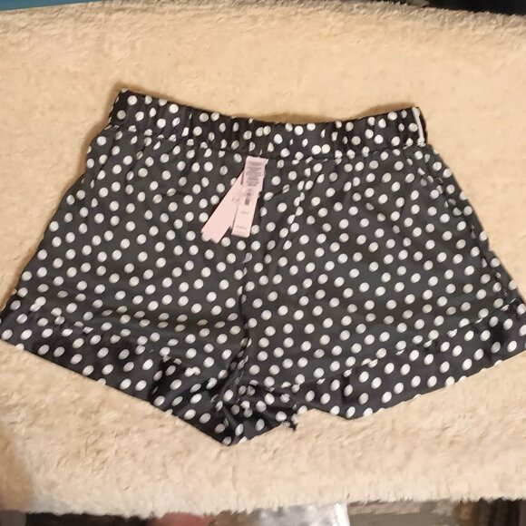 NWT ~ Victoria's Secret Black Satin Sleep Shorts w/ White Polka Dots (Size:  XS) - Picture 5 of 6